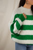 London Striped Knit Green