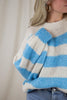 London Striped Knit Light blue