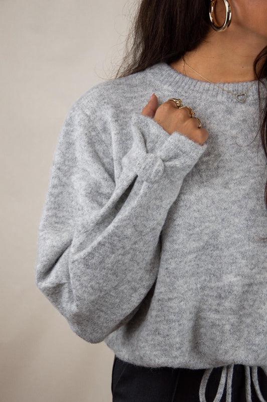 Lucca Button Knit Grey