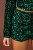 Paris Sequin Short Green